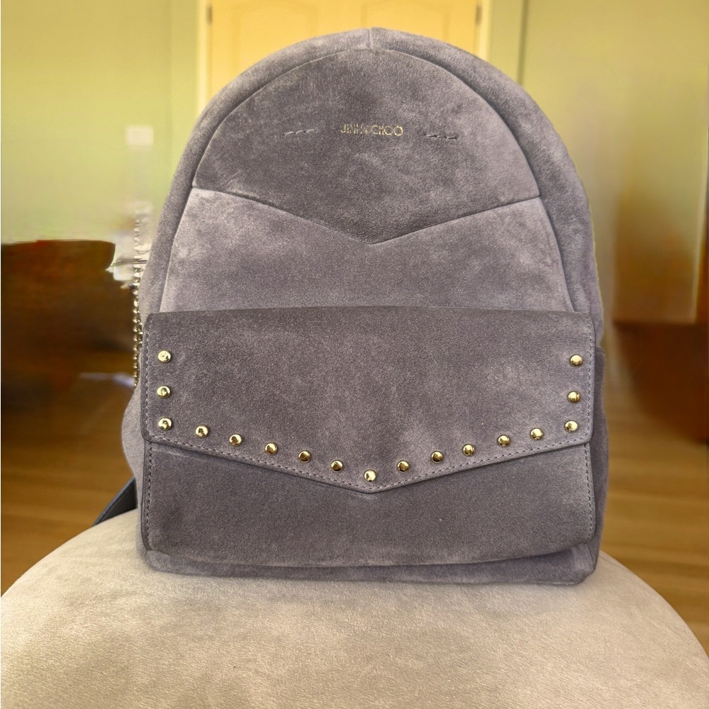 Jimmy Choo “ Cassie” leather/suede backpack